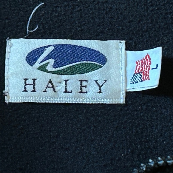 Haley Black Fleece Vest Sz L - Picture 3 of 7